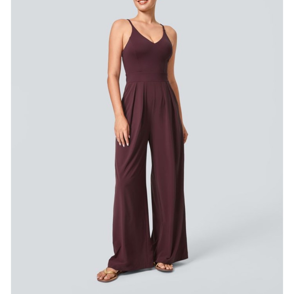 HALARA Wine Red Jumpsuit